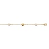 Bracelet Brillaxis perles et boules dorées - vue V1