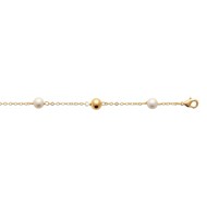 Bracelet Brillaxis perles et boules dorées