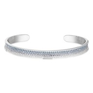 Bracelet jonc SIF JAKOBS FELLINE CONCAVO_x000D_
oxydes de zirconium bleu et blanc