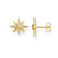 Clous d'oreilles Thomas Sabo étoile et oxydes_x000D_
argent 925 doré