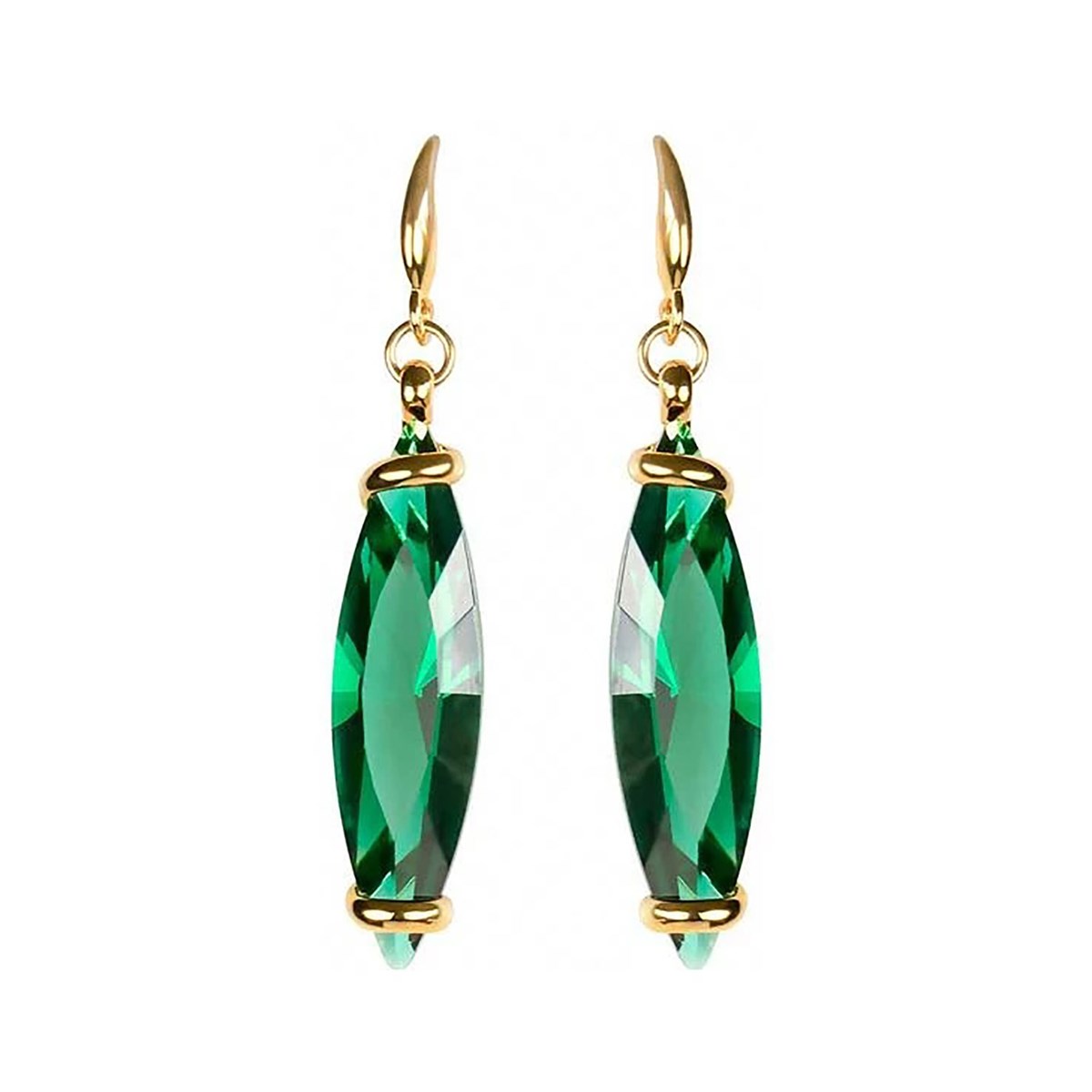 Boucles d'oreilles Andrea Marazzini Navette Emerald - vue 3