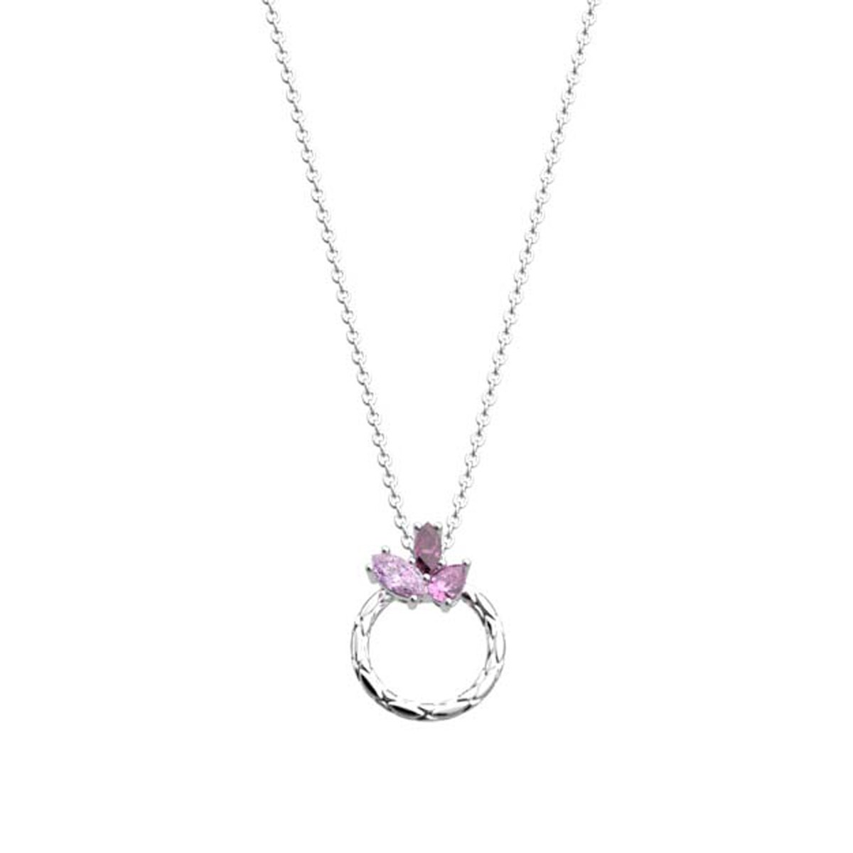 Collier Les Cadettes Rose du Désert argenté
oxydes roses