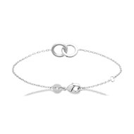 Bracelet Brillaxis anneaux entrelacés argent rhodié
18 cm