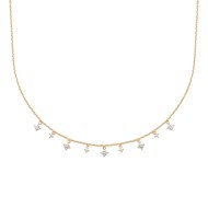 Collier Brillaxis plaqué or pampilles oxydes
