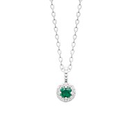 Collier Brillaxis argent rodhie et oz vert
45 cm