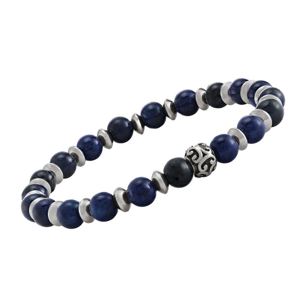 Bracelet homme Jourdan Brume acier lapis lazuli