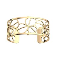 Bracelet jonc Les Georgettes Trèfle doré 25mm