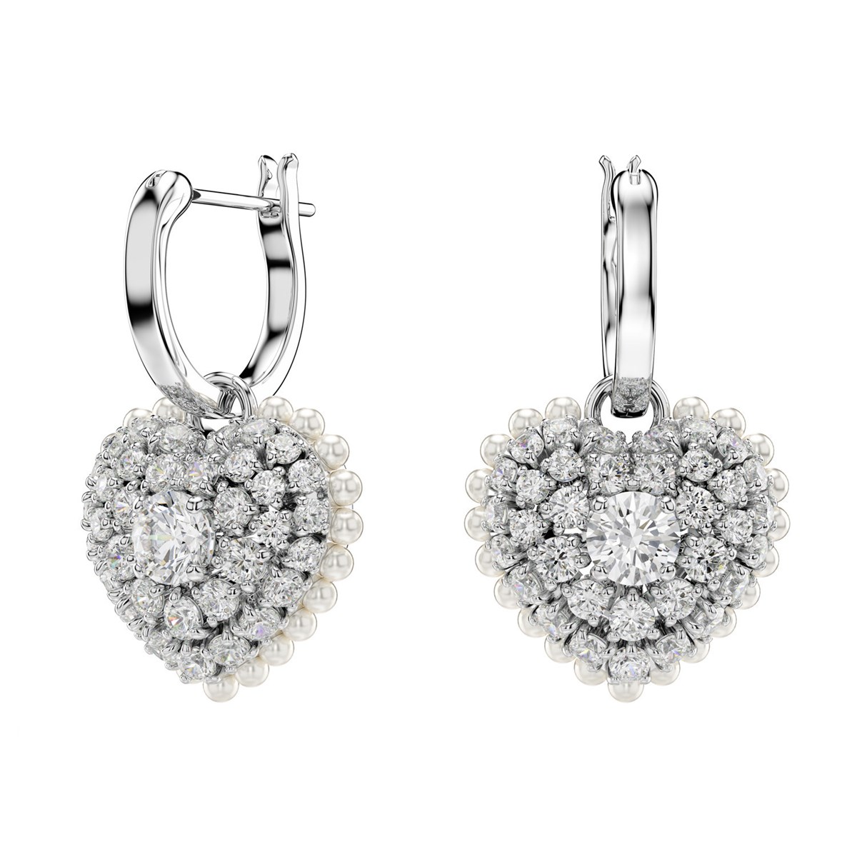 Boucles d'oreilles pendantes Swarovski Hyperbola_x000D_
coeur