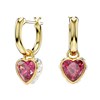 Boucles d'oreilles pendantes Swarovski Stilla_x000D_
coeur rouge - vue V1