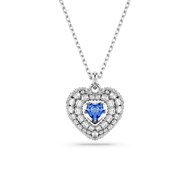 Collier Swarovski Hyperbola Coeur Cristal Bleu