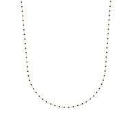 Collier Brillaxis perles de Miyuki noires plaqué or