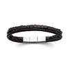 Bracelet homme Brillaxis cuir noir pierre de lave
21 cm - vue V1