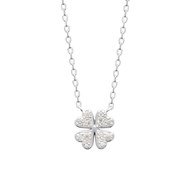 Collier Brillaxis argent rhodié trèfle empierré
45 cm