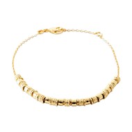 Bracelet Brillaxis perles ouvragées plaqué or