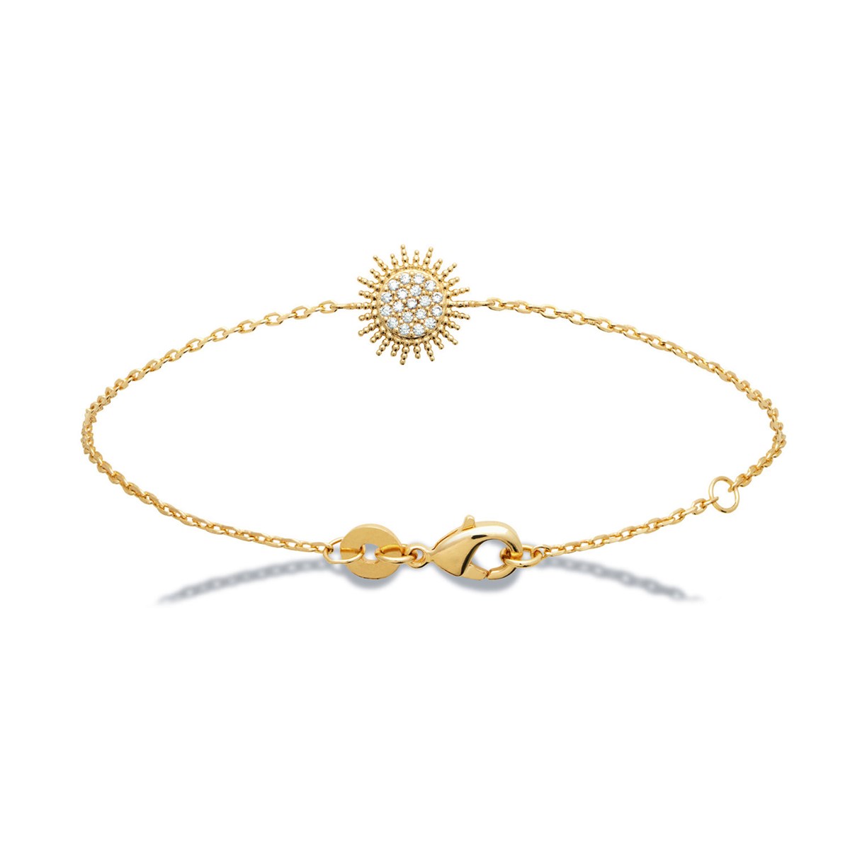 Bracelet Brillaxis motif solaire empierré 18cm