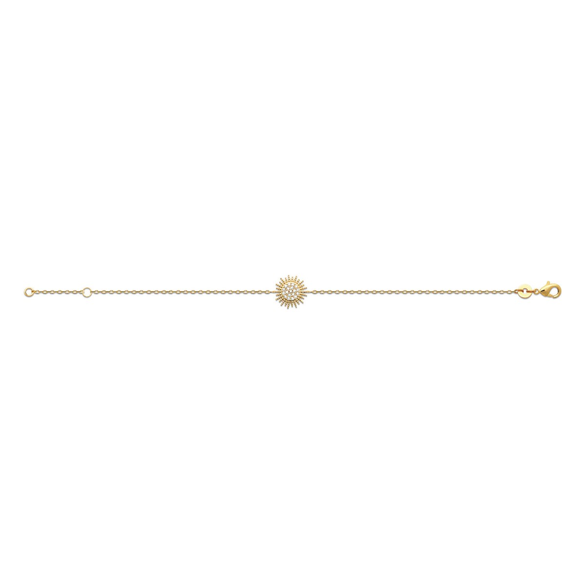 Bracelet Brillaxis motif solaire empierré 18cm - vue 3