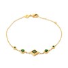 Bracelet Brillaxis plaqué or oxydes verts
18 cm - vue V1