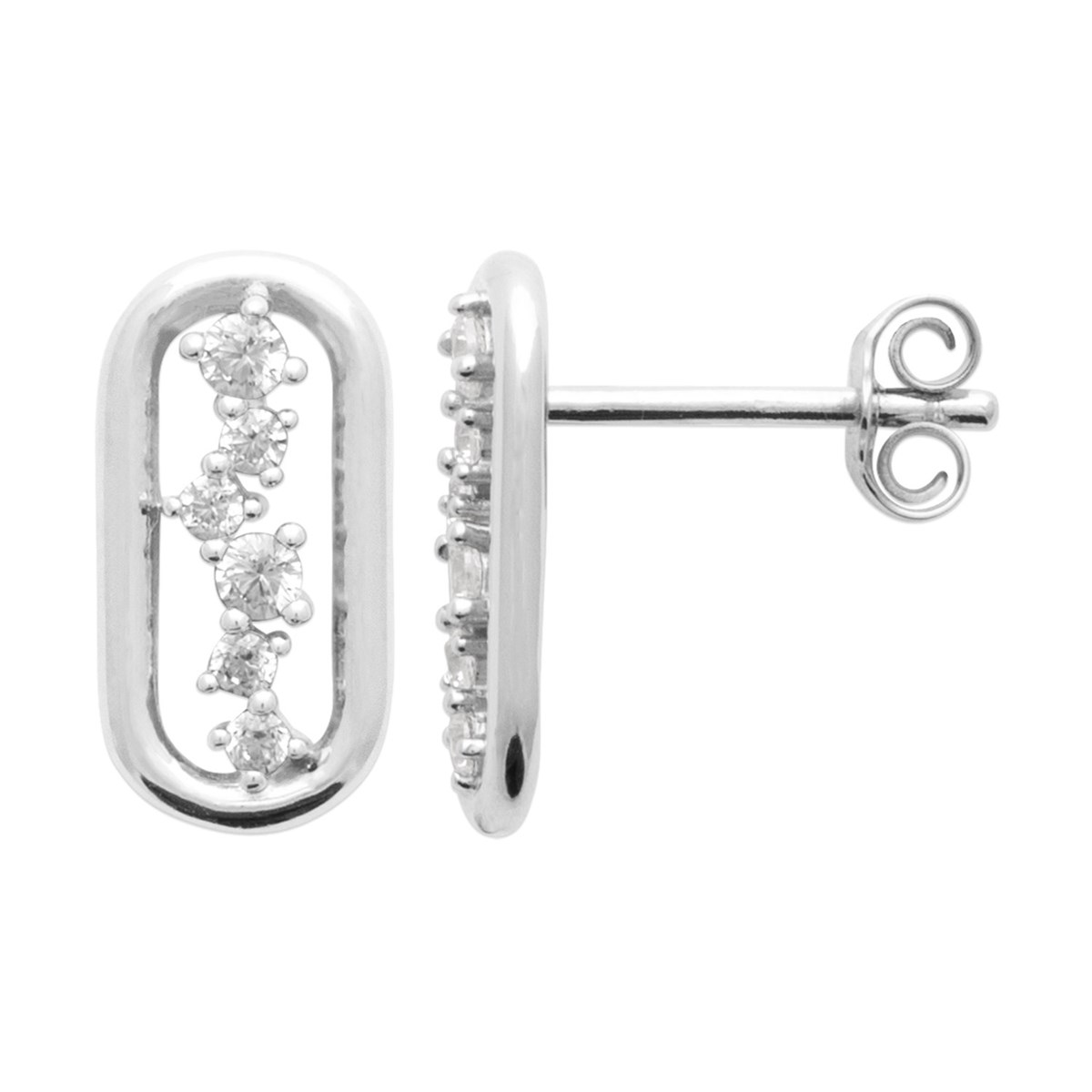 Boucles d'oreilles Brillaxis argent constellation - vue 3