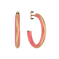 Boucles d'oreilles créoles Les Cadettes_x000D_
Sunset laqué corail