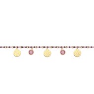 Bracelet Les Cadettes Eivissa_x000D_
doré et perles roses