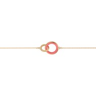 Bracelet Les Cadettes Sunset doré laque corail