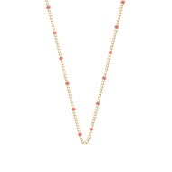 Collier Les Cadettes chaîne billes corail