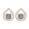 Boucles d'oreilles puces Brillaxis goutte dorée_x000D_
oxyde bleu - vue V1