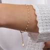 Bracelet Brillaxis plaqué or perles Miyuki blanches - vue V2