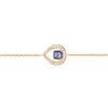Bracelet Brillaxis plaqué or goutte bleue - vue V4