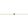 Bracelet Brillaxis solitaire vert plaqué or - vue V4