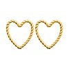 Boucles d'oreilles Brillaxis coeur torsadé_x000D_
plaqué or - vue V1