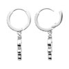 Boucles d'oreilles créoles Brillaxis serpent argent - vue V3