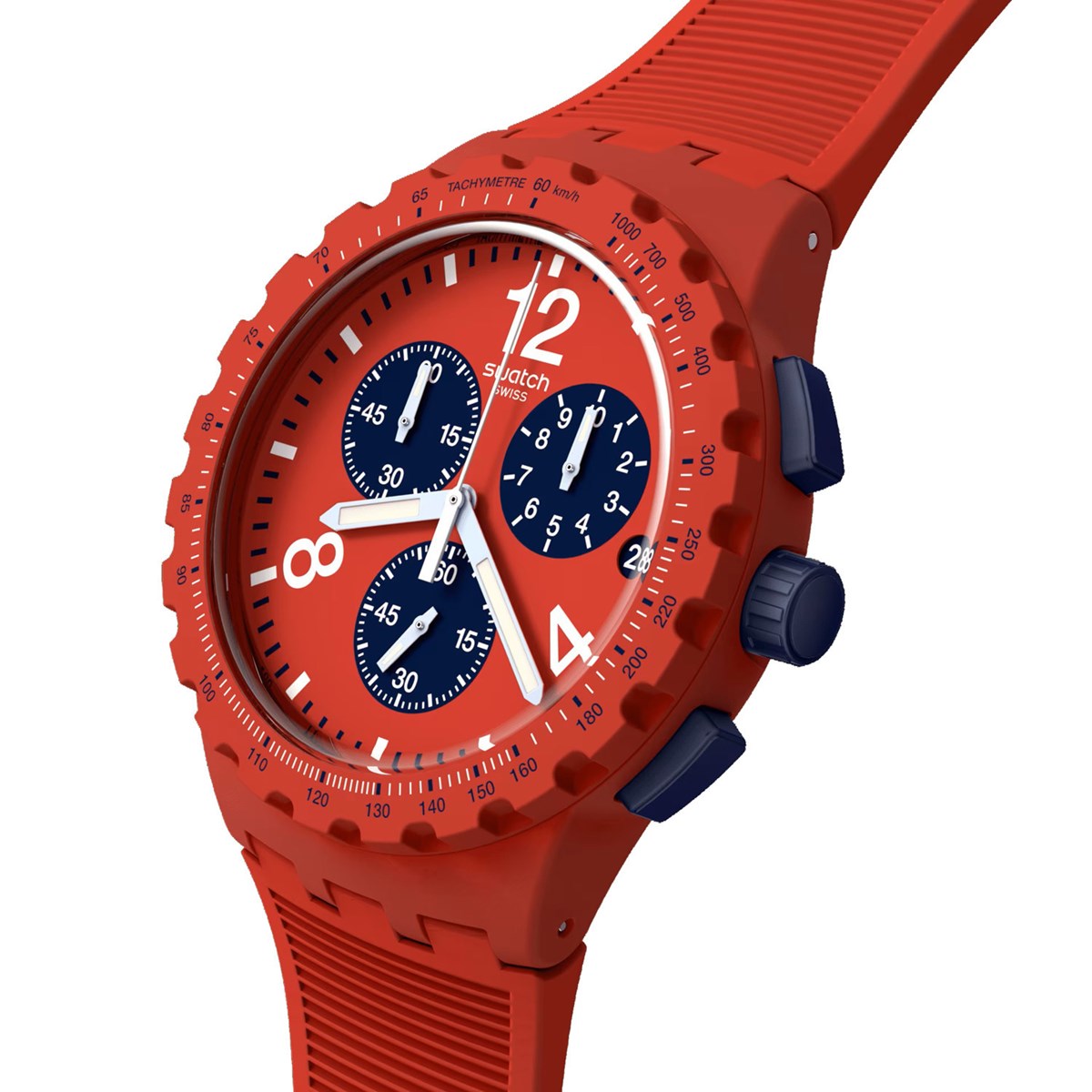 Montre Swatch chrono Primarily Red - vue 4