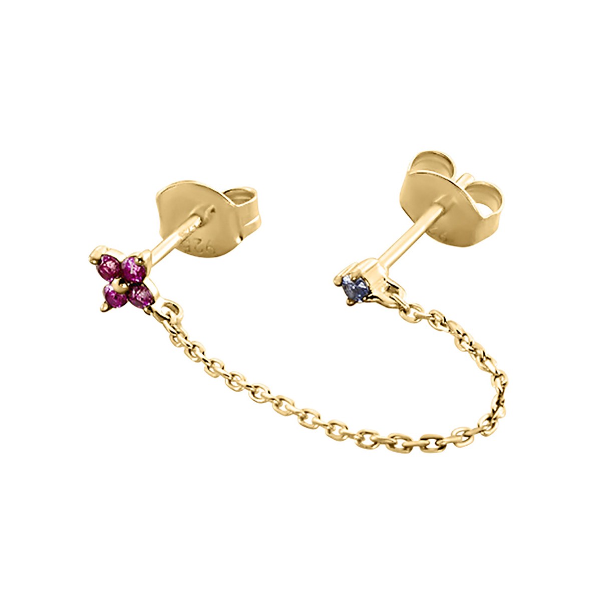 Piercing puce Agatha Beloved fleurs oxydes
multicolores