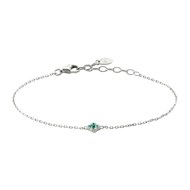 Bracelet Agatha Beloved argent fleur_x000D_
oxydes de zircinium bleu