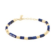 Bracelet Agatha Pietra métal doré lapiz lazuli