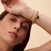 Bracelet Agatha Smarty doré perles émail noir - vue V2