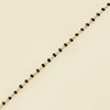 Bracelet souple Agatha doré perles émail noir - vue V3