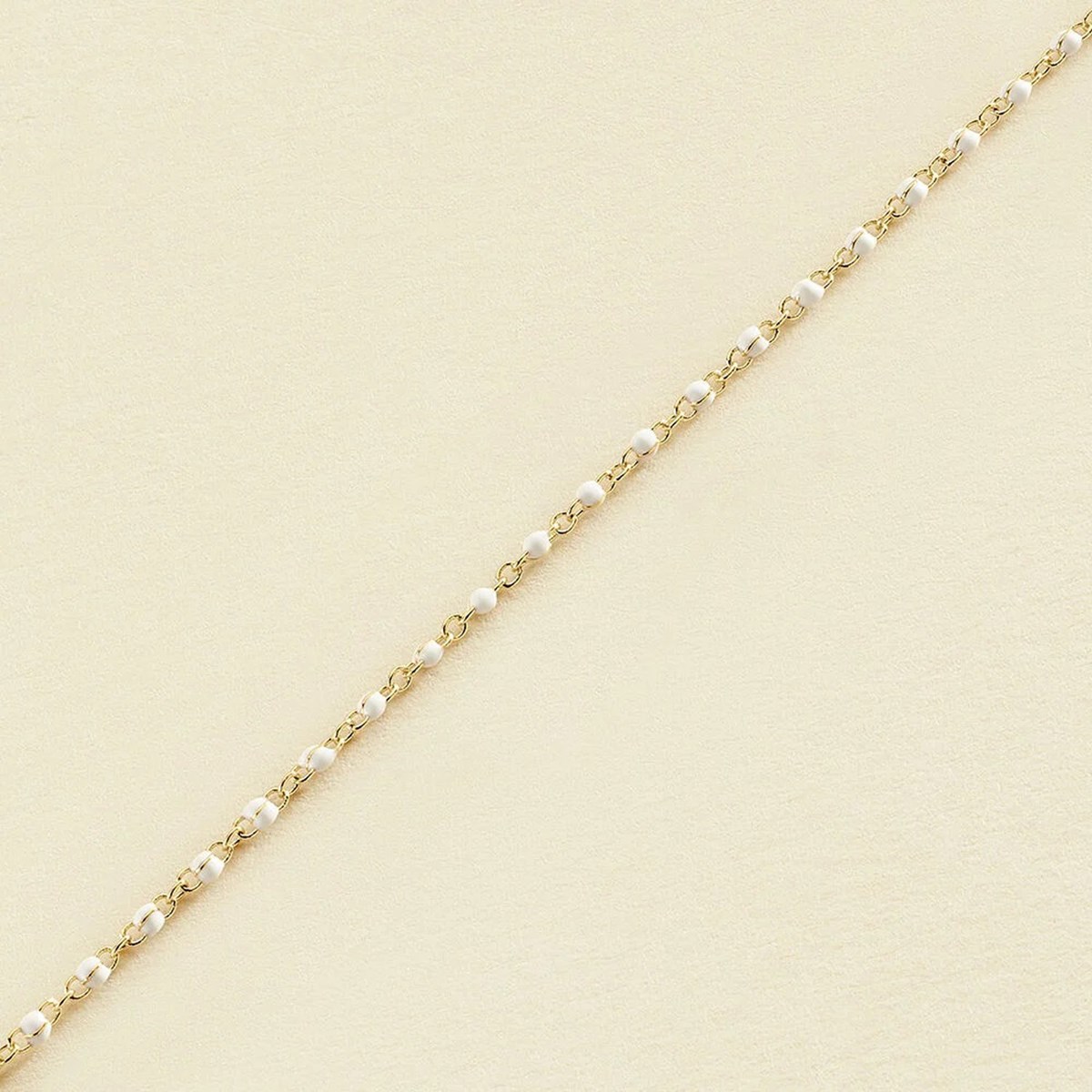 Bracelet Agatha Smarty perles émail blanc - vue 3