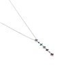 Collier en Y Agatha Beloved rangée de fleurs oxydes - vue V1