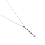 Collier en Y Agatha Beloved rangée de fleurs oxydes