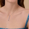 Collier en Y Agatha Beloved rangée de fleurs oxydes - vue V2