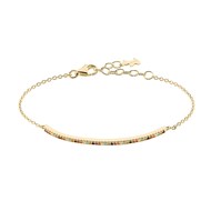 Bracelet Agatha argent doré barrette multicolore
ligne Rainbow