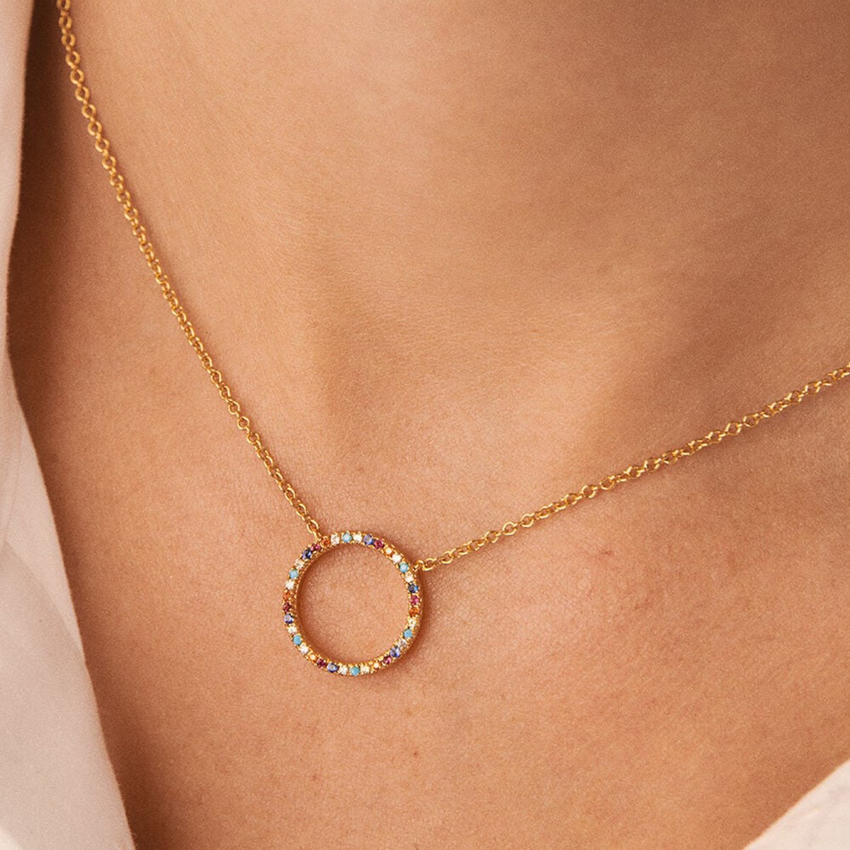 Collier ras de cou Agatha Rainbow multicolore - vue 2