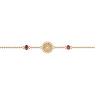 Bracelet souple Les Cadettes Birthstones Janvier_x000D_
rouge grenat