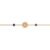 Bracelet souple Les Cadettes Birthstones Septembre_x000D_
pierre de naissance couleur bleu Saphir