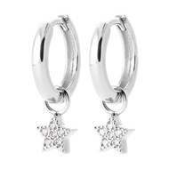 Créoles Brillaxis argent et pampille étoile