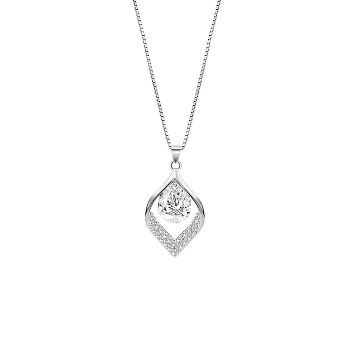 Collier Lotus Silver goutte argent et oxyde