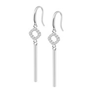 Boucles d'oreilles Lotus Silver pendantes argent