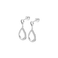 Boucles d'oreilles Lotus Silver gouttes oxydes
